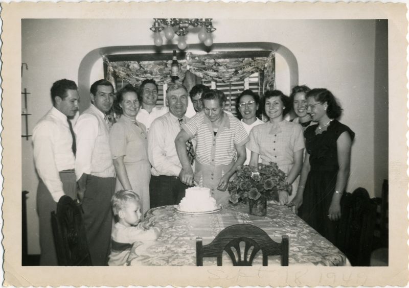 File:The Joseph Timko Sr Family celebrating their parent's anniversary. (1949).jpg
